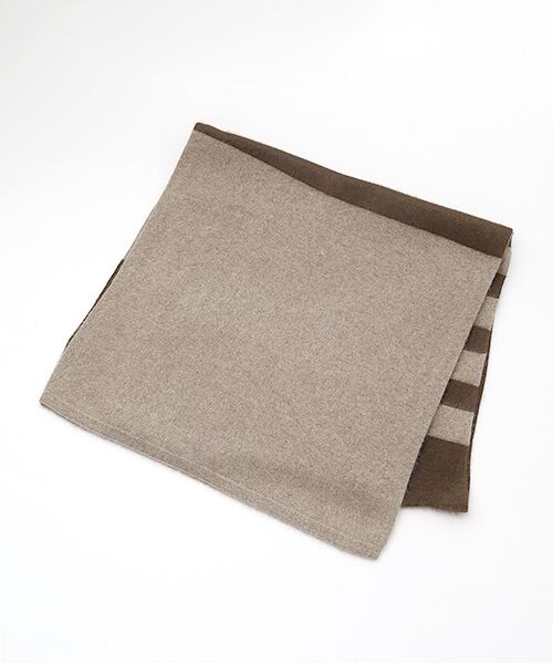 DGBH / ディージービーエイチ マフラー・ショール・スヌード・ストール | ヤク・ニットショール（ブラウン/ダークブラウン）