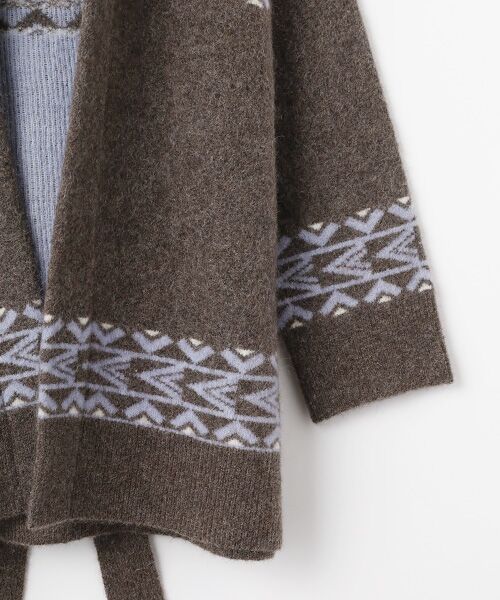 DGBH / ディージービーエイチ カーディガン・ボレロ | ウィメンズ・ショールカラージャガードカーディガン | 詳細3