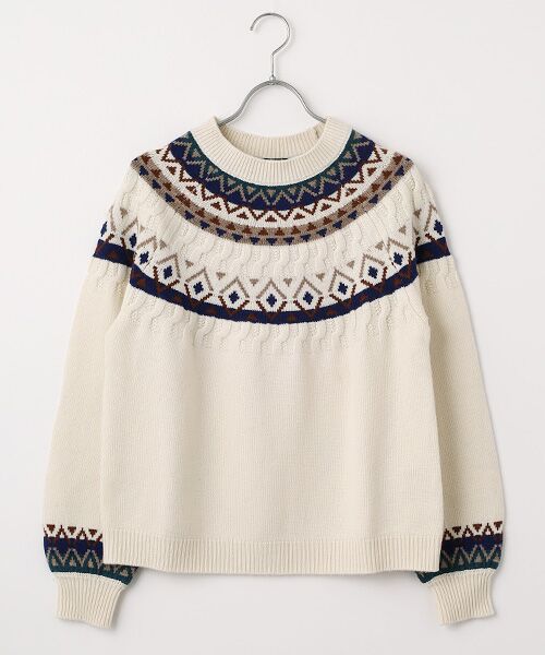 DGBH / ディージービーエイチ ニット・セーター | ヘリテージ・ウィメンズ・フェアアイルセーター（オフホワイト）