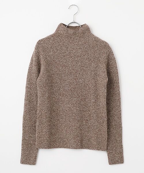 DGBH / ディージービーエイチ ニット・セーター | ウィメンズ・杢糸ハイネックセーター（杢ブラウン）