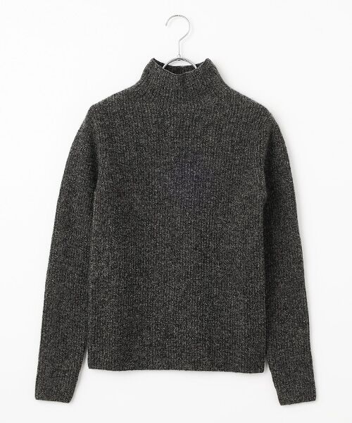 DGBH / ディージービーエイチ ニット・セーター | ウィメンズ・杢糸ハイネックセーター（杢ブラック）