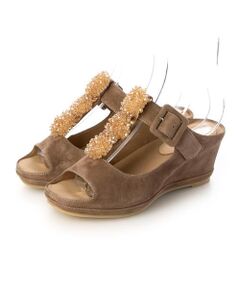 D'ICI / ディッシィ サンダル | ビジュー付きTストラップサンダル