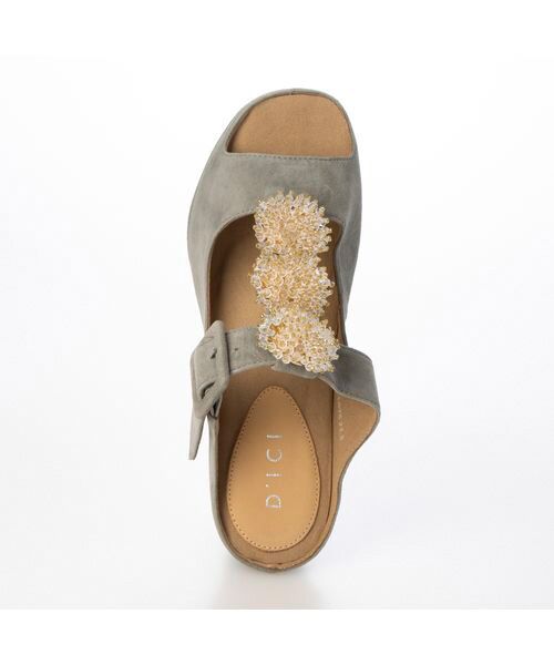 D'ICI / ディッシィ サンダル | ビジュー付きTストラップサンダル | 詳細13