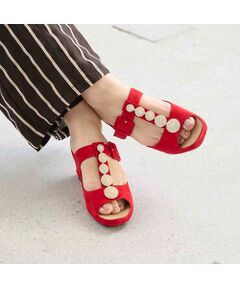 D'ICI / ディッシィ サンダル | ビジューモチーフTストラップサンダル