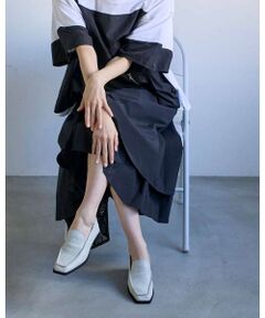 D'ICI / ディッシィ フラットシューズ | スクエアトゥソフトモカスリッポン