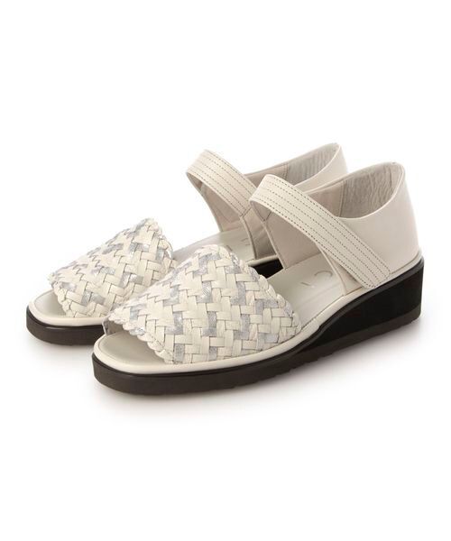 D'ICI/ディッシィ アンクルストラップメッシュサンダル アイボリーミックス 245 D'ICI/ディッシィ アンクルストラップメッシュサンダル アイボリーミックス 245