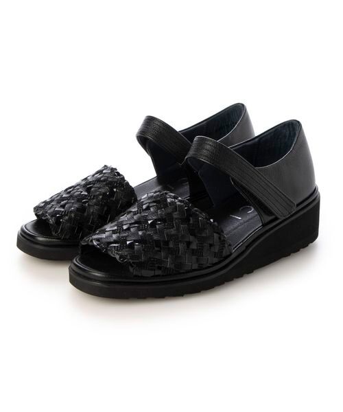 D'ICI/ディッシィ アンクルストラップメッシュサンダル ブラックミックス 235 D'ICI/ディッシィ アンクルストラップメッシュサンダル ブラックミックス 235