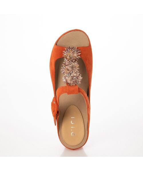 D'ICI / ディッシィ サンダル | 【クッション入り】ビジュー付きＴストラップサンダル | 詳細3