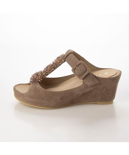 D'ICI / ディッシィ サンダル | 【クッション入り】ビジュー付きＴストラップサンダル | 詳細12