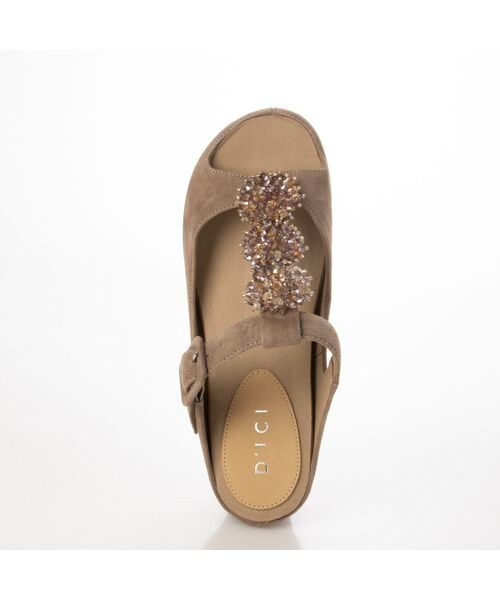 D'ICI / ディッシィ サンダル | 【クッション入り】ビジュー付きＴストラップサンダル | 詳細14