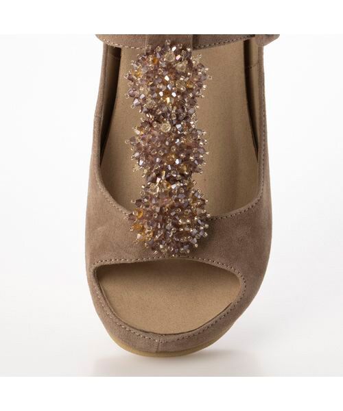 D'ICI / ディッシィ サンダル | 【クッション入り】ビジュー付きＴストラップサンダル | 詳細16