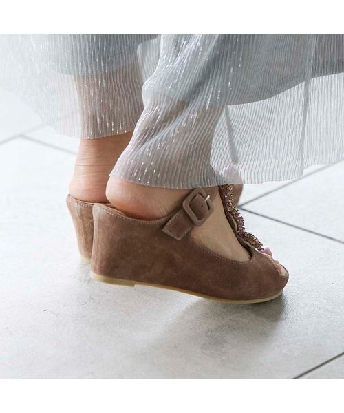 D'ICI / ディッシィ サンダル | 【クッション入り】ビジュー付きＴストラップサンダル | 詳細17