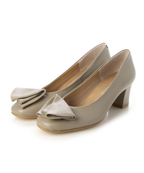D'ICI/ディッシィ プリーツモチーフパンプス ライトオーク 240