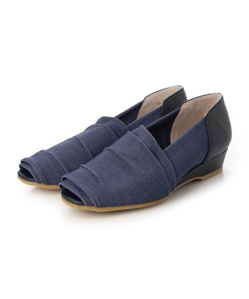 D'ICI/ディッシィ オープントゥストレッチシューズ ライトブルー 245