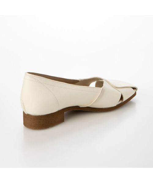 D'ICI / ディッシィ フラットシューズ | アッパーステッチクロスデザインパンプス | 詳細3