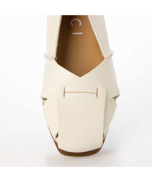 D'ICI / ディッシィ フラットシューズ | アッパーステッチクロスデザインパンプス | 詳細6