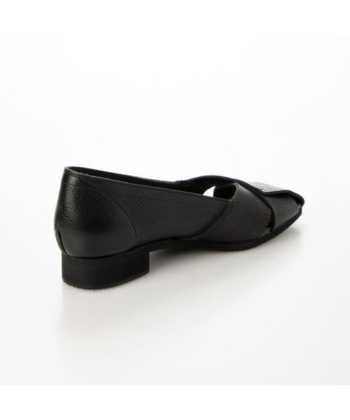 D'ICI / ディッシィ フラットシューズ | アッパーステッチクロスデザインパンプス | 詳細8