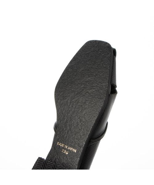 D'ICI / ディッシィ フラットシューズ | アッパーステッチクロスデザインパンプス | 詳細10