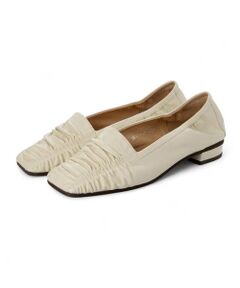 D'ICI / ディッシィ フラットシューズ | シャーリングスクエアトゥパンプス