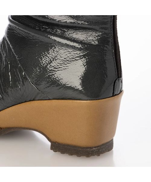 D'ICI / ディッシィ ブーツ（ショート丈） | ドレープデザインウェッジソールショートブーツ | 詳細5