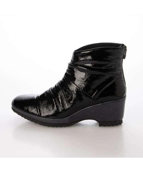 D'ICI / ディッシィ ブーツ（ショート丈） | ドレープデザインウェッジソールショートブーツ | 詳細7