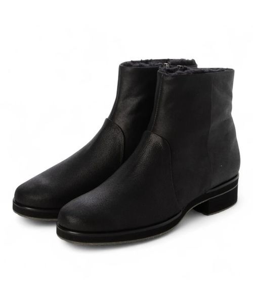 D'ICI / ディッシィ ブーツ（ショート丈） | プレーンボアショートブーツ（ブラック）