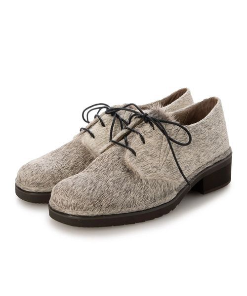 D'ICI / ディッシィ フラットシューズ | オブリークトゥレースアップシューズ（ベージュ）