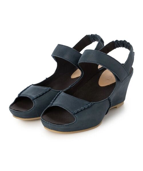 D'ICI / ディッシィ サンダル | アジャスタブルインヒールサンダル（ブルー）