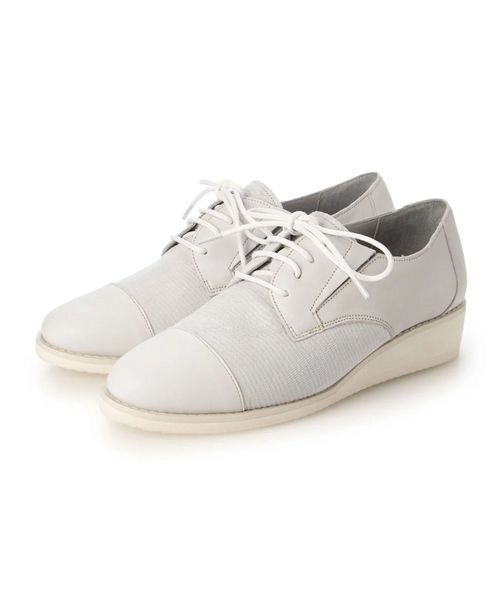 D'ICI / ディッシィ フラットシューズ | ソフトレースアップシューズ（アイボリーコンビ）