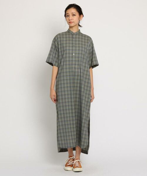 Auralee オーラリー スーパーライトウール チェック柄半袖ワンピース ミニ丈 ひざ丈ワンピース Dressterior ドレステリア ファッション通販 タカシマヤファッションスクエア