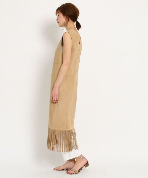 セール ゴートスエードフリンジワンピース ミニ丈 ひざ丈ワンピース Dressterior ドレステリア ファッション通販 タカシマヤファッションスクエア