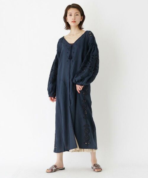 セール Sleeping Gypsy スリーピングジプシー 刺繍ガウンワンピース ミニ丈 ひざ丈ワンピース Dressterior ドレステリア ファッション通販 タカシマヤファッションスクエア