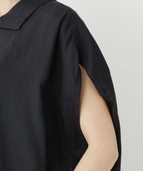 セール Ticca ティッカ フレンチスリーブリネンシャツワンピース ミニ丈 ひざ丈ワンピース Dressterior ドレステリア ファッション通販 タカシマヤファッションスクエア