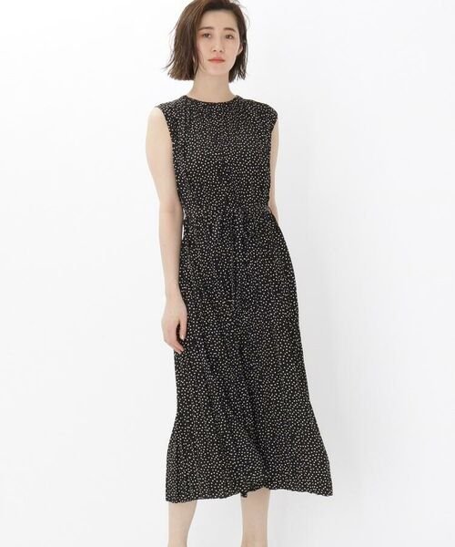 洗える ランダムドットワッシャープリーツワンピース ミニ丈 ひざ丈ワンピース Dressterior ドレステリア ファッション通販 タカシマヤファッションスクエア