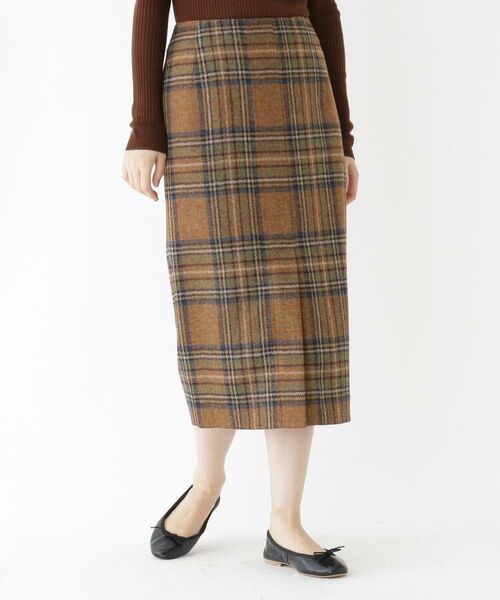 セール ウールチェックタイトスカート ミニ ひざ丈スカート Dressterior ドレステリア ファッション通販 タカシマヤファッションスクエア