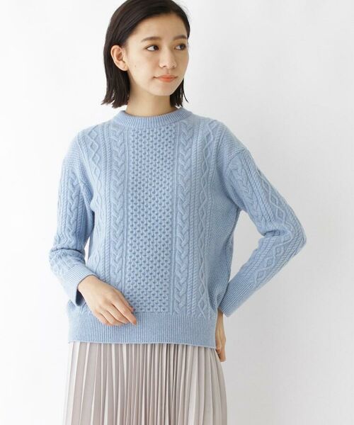 セール ケーブル柄mixニット ニット セーター Dressterior ドレステリア ファッション通販 タカシマヤファッションスクエア