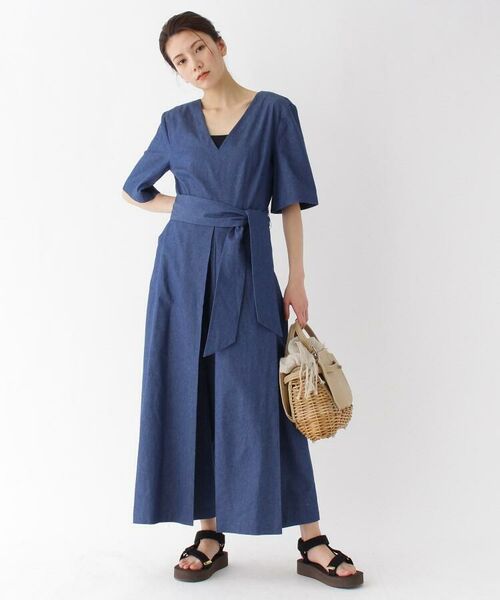 Merlette コットン 綿 カシュクールロングワンピース サロペット オールインワン Dressterior ドレステリア ファッション通販 タカシマヤファッションスクエア