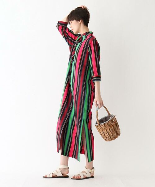 カラフルストライプシャツワンピース ミニ丈 ひざ丈ワンピース Dressterior ドレステリア ファッション通販 タカシマヤファッションスクエア