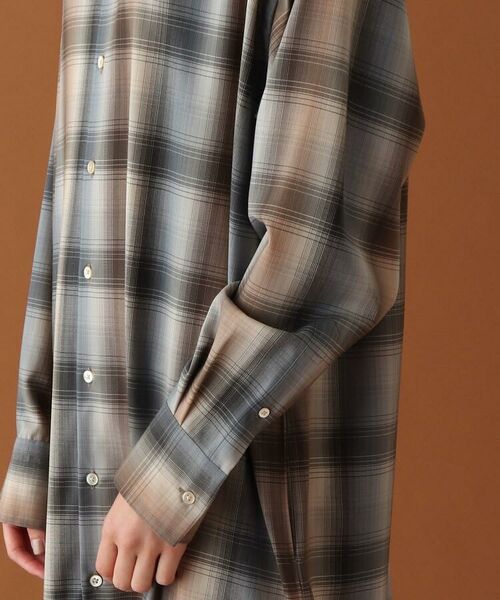 セール Auralee オーラリー ウールチェックシャツワンピ ミニ丈 ひざ丈ワンピース Dressterior ドレステリア ファッション通販 タカシマヤファッションスクエア