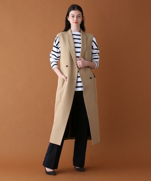 セール Precious12月号掲載 コットンダブルクロスロングジレ トレンチコート Dressterior ドレステリア ファッション通販 タカシマヤファッションスクエア