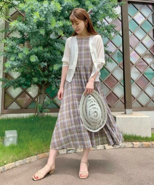 セール シアーマドラスチェックプリーツワンピース ロング マキシ丈ワンピース Dressterior ドレステリア ファッション通販 タカシマヤファッションスクエア