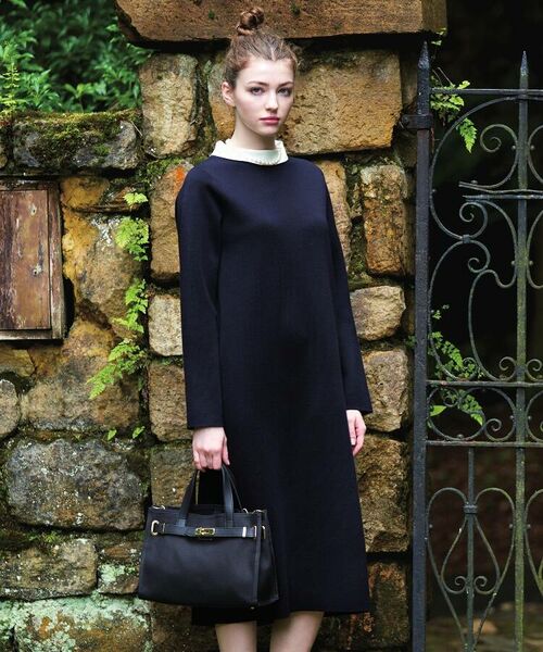 バックフェイクパールニットワンピース ロング マキシ丈ワンピース Dressterior ドレステリア ファッション通販 タカシマヤファッションスクエア