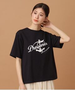 【洗える/大人カジュアル】マリンロゴプリントTシャツ