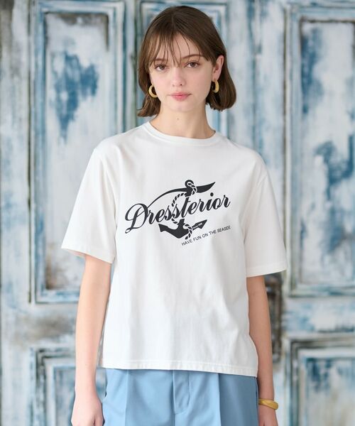 DRESSTERIOR / ドレステリア Tシャツ | 【洗える/大人カジュアル】マリンロゴプリントTシャツ | 詳細20