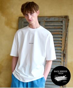 【接触冷感／UVカット】【Safari5月号掲載】BACK BREEZE TECH ロゴTシャツ