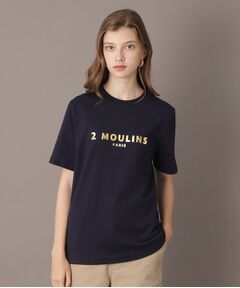 【洗える】ベーシックコットン箔ロゴTシャツ