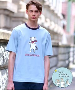 【接触冷感／抗菌防臭／消臭】ICE CLEAR COTTON DRINKER DOG Tシャツ