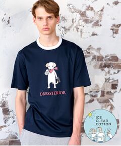 【接触冷感／抗菌防臭／消臭】ICE CLEAR COTTON DRINKER DOG Tシャツ