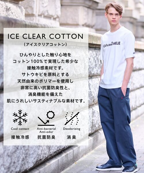 DRESSTERIOR / ドレステリア Tシャツ | 【接触冷感／抗菌防臭／消臭】ICE CLEAR COTTON ロゴTシャツ | 詳細1