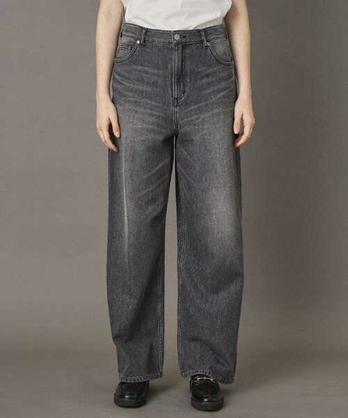 DRESSTERIOR / ドレステリア デニムパンツ | 【大人百花モデル美香さん着用/CLASSY.12月号/otonaMUSE11月号掲載】ヴィンテージ加工ワイドデニムパンツ(グレー(012))